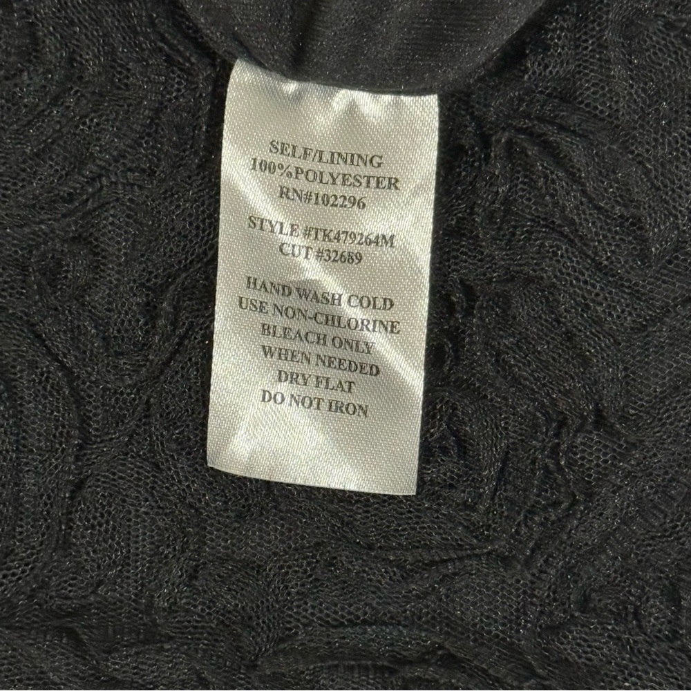 connected apparel Black Short-Sleeve Rosette Cardigan - Picture 6 of 6